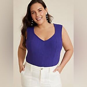 Maurices Textured Corset Tank Top